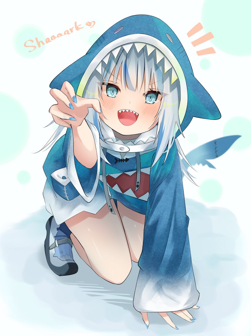 gawr gura (hololive and 1 more) drawn by yuzuno_kaori