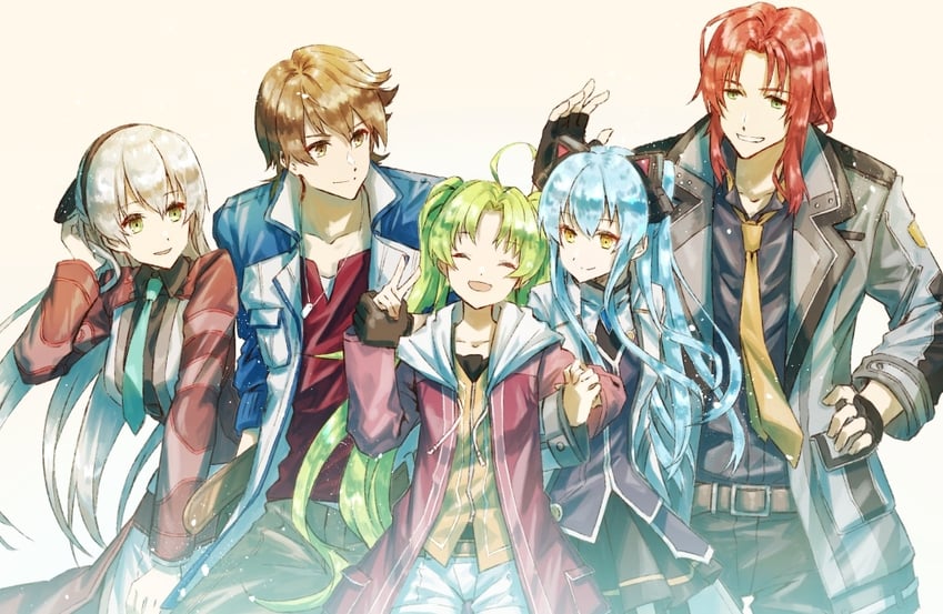 tio plato, elie macdowell, lloyd bannings, randolph orlando, and kea (eiyuu densetsu and 5 more) drawn by hwhh