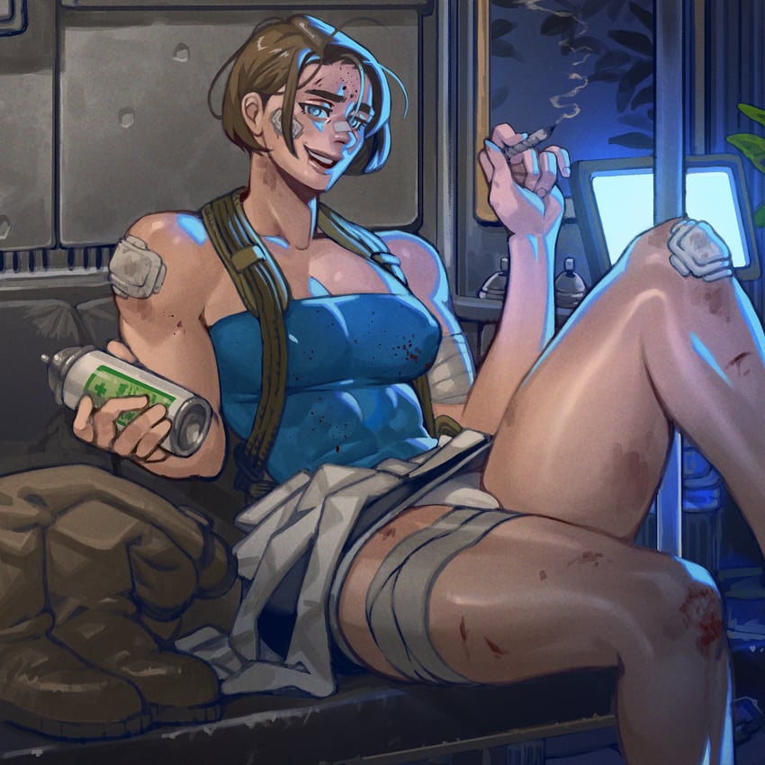 jill valentine (resident evil and 2 more) drawn by cromwaits