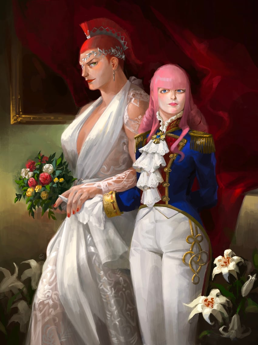 manon legrand and marisa (street fighter and 1 more) drawn by namamo_(squidrilling)