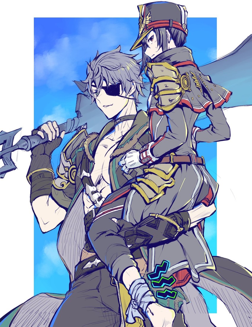morag ladair and zeke von genbu (xenoblade chronicles and 1 more) drawn by aya_(ay_oekaki)