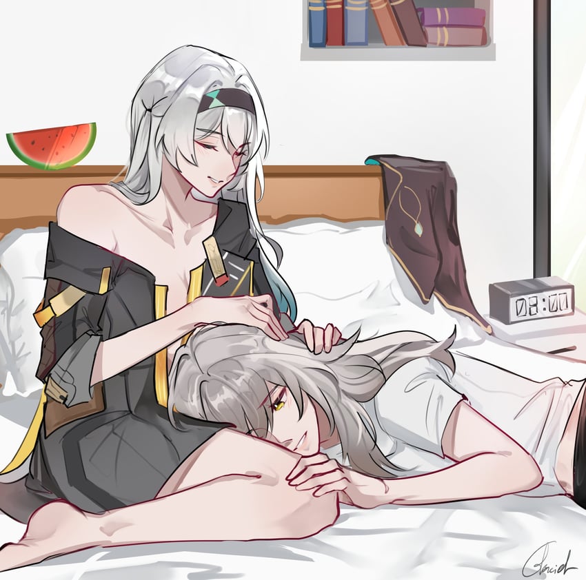 trailblazer, firefly, and stelle (honkai and 1 more) drawn by glaciel