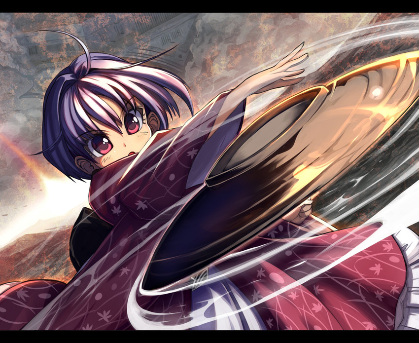 sukuna shinmyoumaru and captain america (touhou and 4 more) drawn by syope