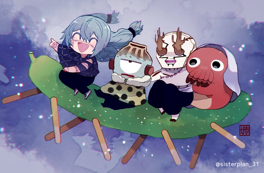 mahito, jogo, hanami, and dagon (jujutsu kaisen) drawn by kimikimi_(sisterplan_12)