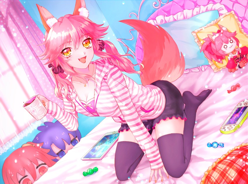 fujimaru ritsuka, tamamo, tamamo no mae, and tamamo cat (fate and 3 more) drawn by agaq7