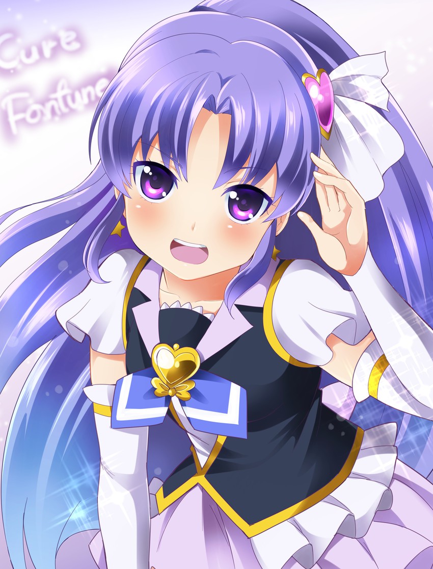 hikawa iona and cure fortune (precure and 1 more) drawn by sharumon
