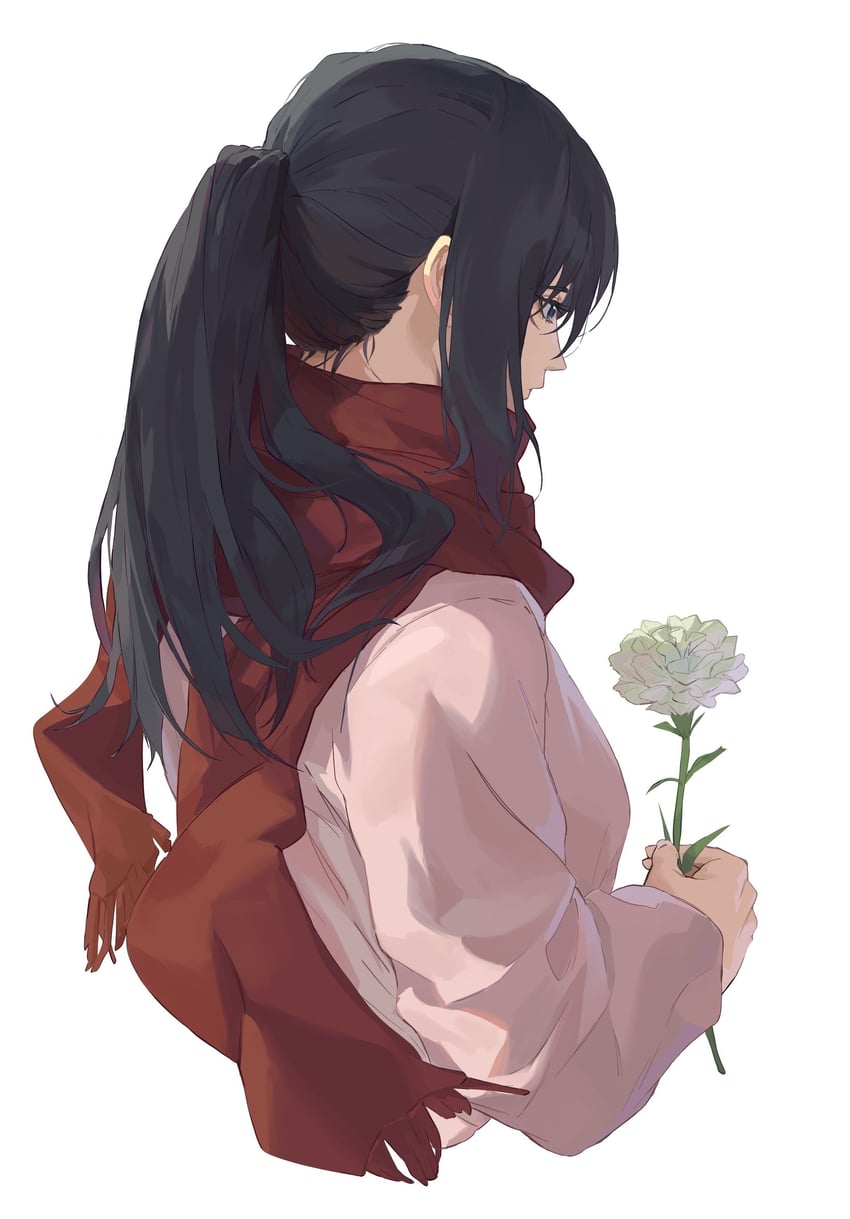 mikasa ackerman (shingeki no kyojin) drawn by darao_(daradara_suyaaa)