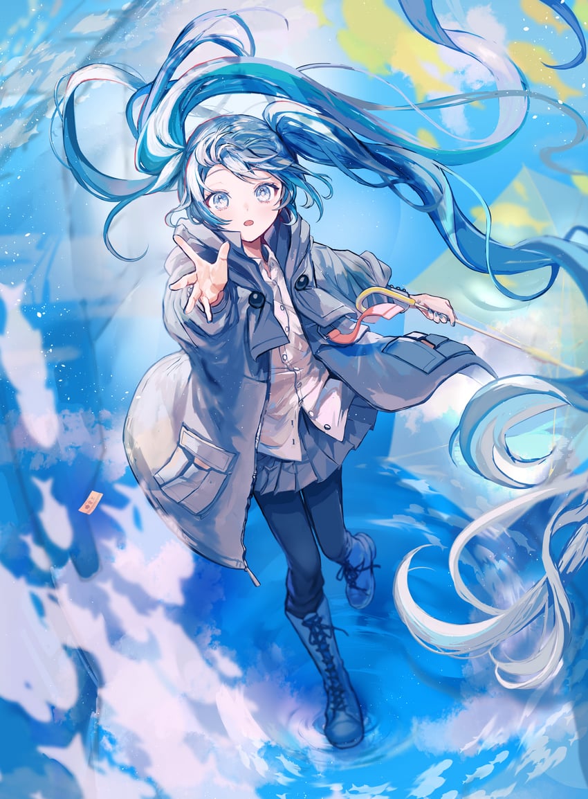 hatsune miku (vocaloid and 1 more) drawn by pipi_(pipinavigation)