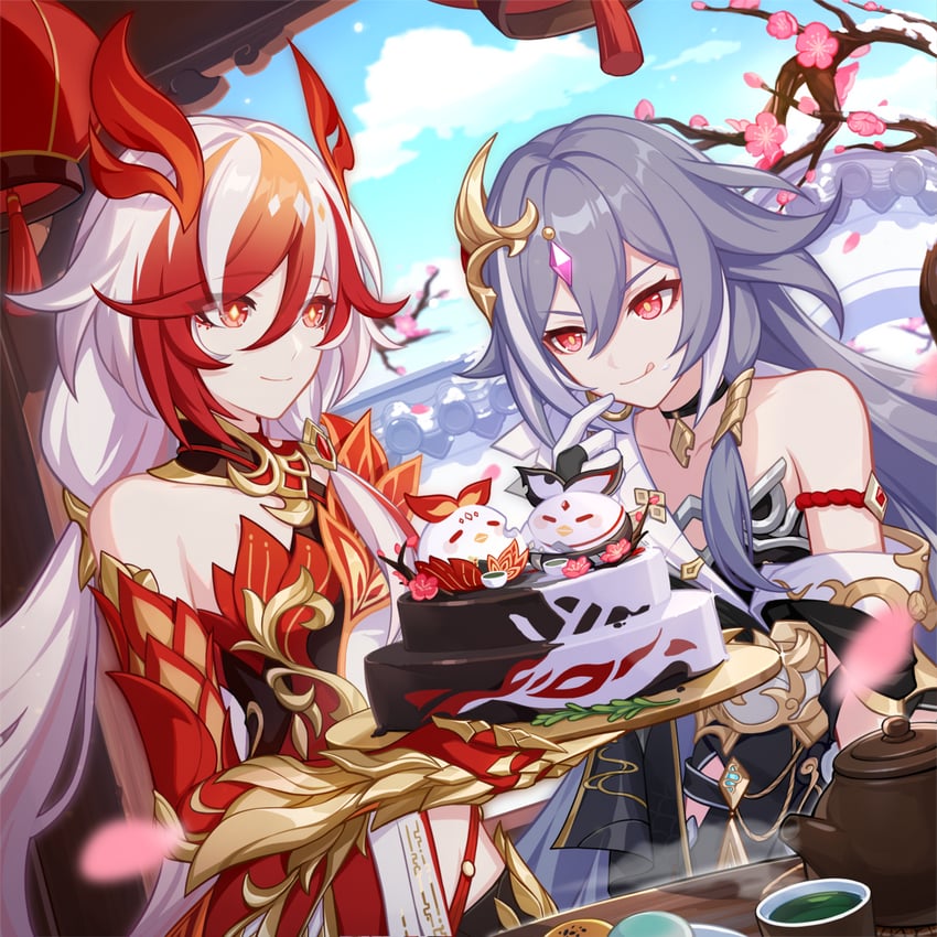 fu hua, herrscher of sentience, and jingwei (honkai and 1 more)