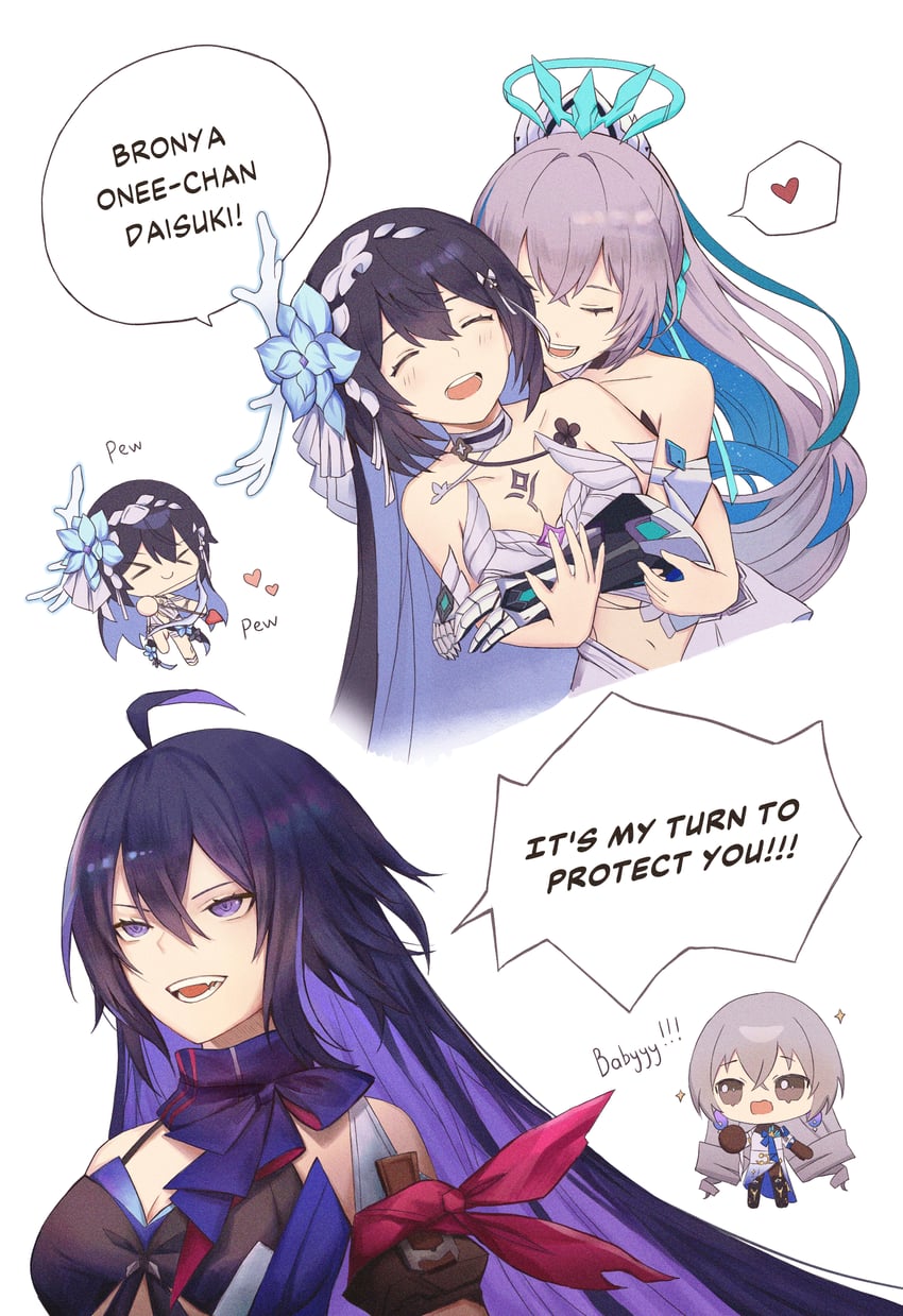 bronya zaychik, seele vollerei, bronya rand, and seele (honkai and 2 more) drawn by ying_haram
