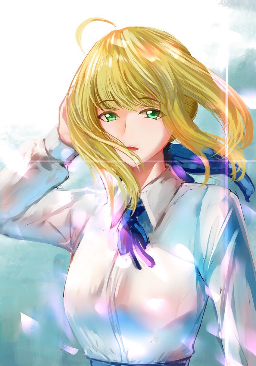 artoria pendragon and saber (fate and 1 more) drawn by shima-shuu