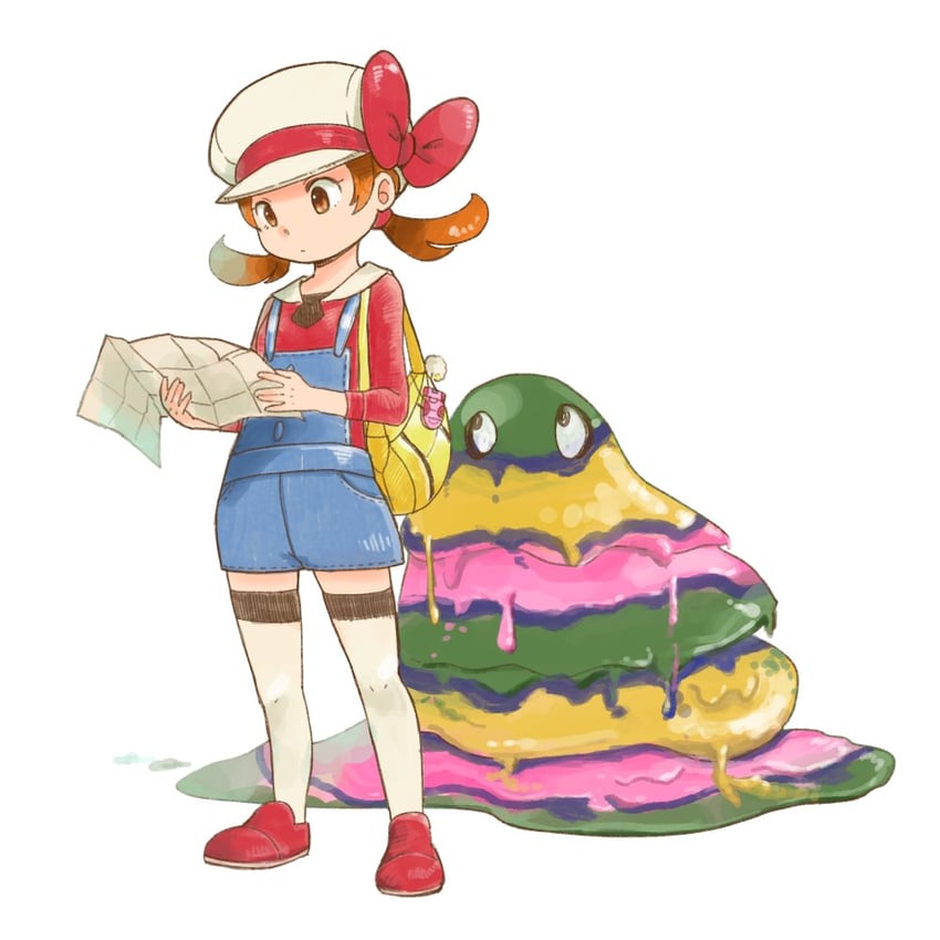 lyra and alolan muk (pokemon and 1 more) drawn by c_notaso
