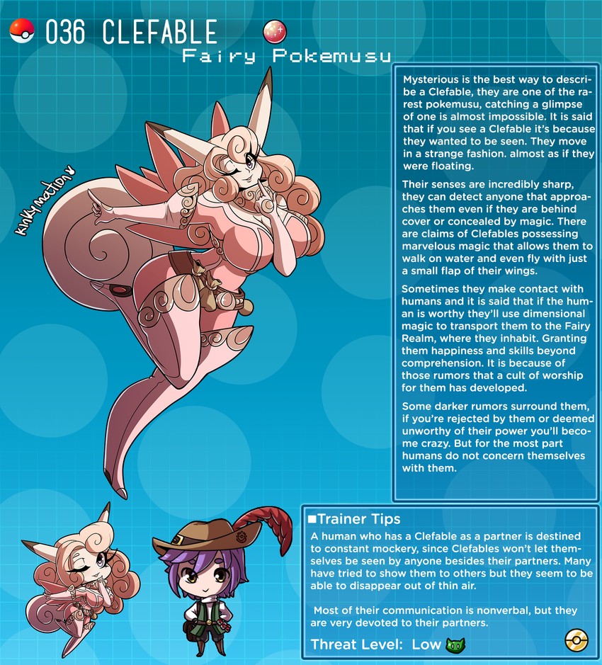 clefable and terrance rainer (pokemon) drawn by kinkymation