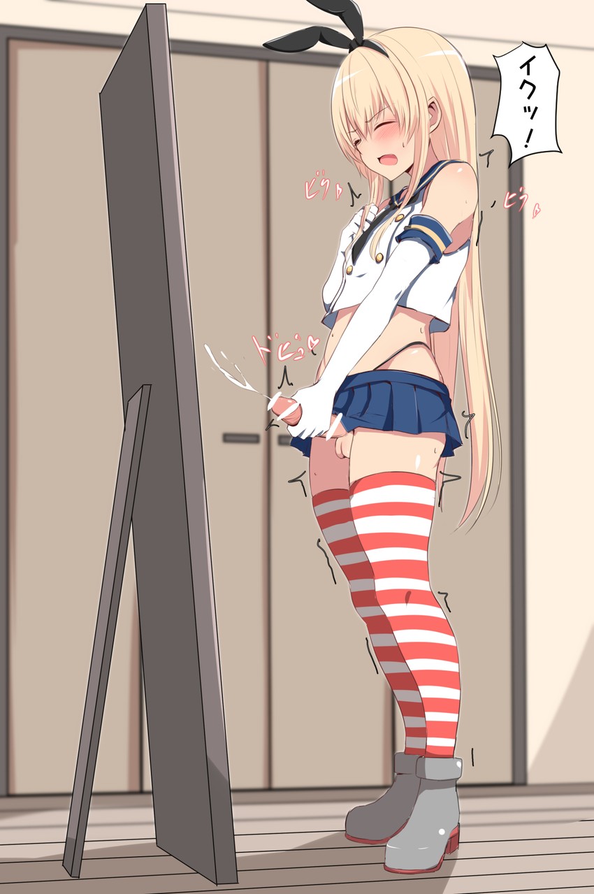shimakaze and shimakaze-kun (original and 1 more) drawn by baretto_(karasi07)