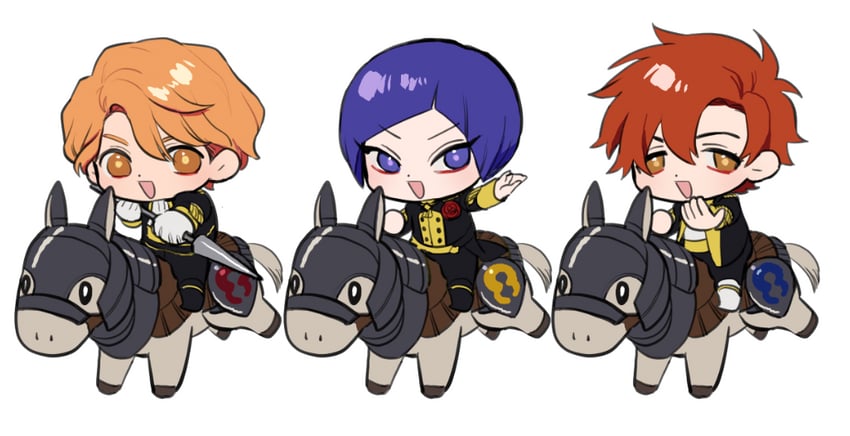 sylvain jose gautier, ferdinand von aegir, and lorenz hellman gloucester (fire emblem and 1 more) drawn by dosukoi_daishogun