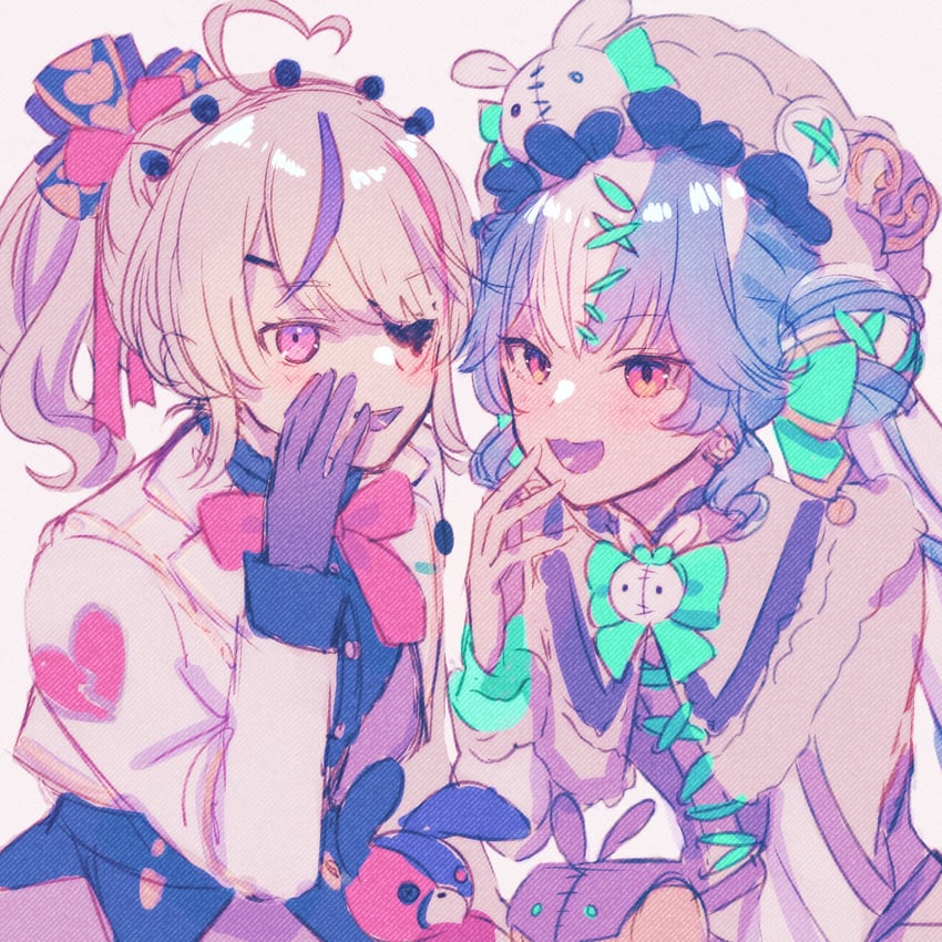 maria marionette and twisty amanozako (nijisanji and 1 more) drawn by lywndrs