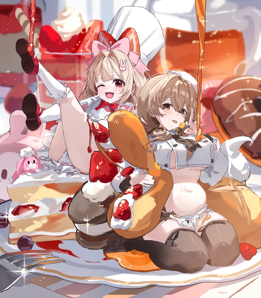 bready and crust (goddess of victory: nikke) drawn by nekogayasan