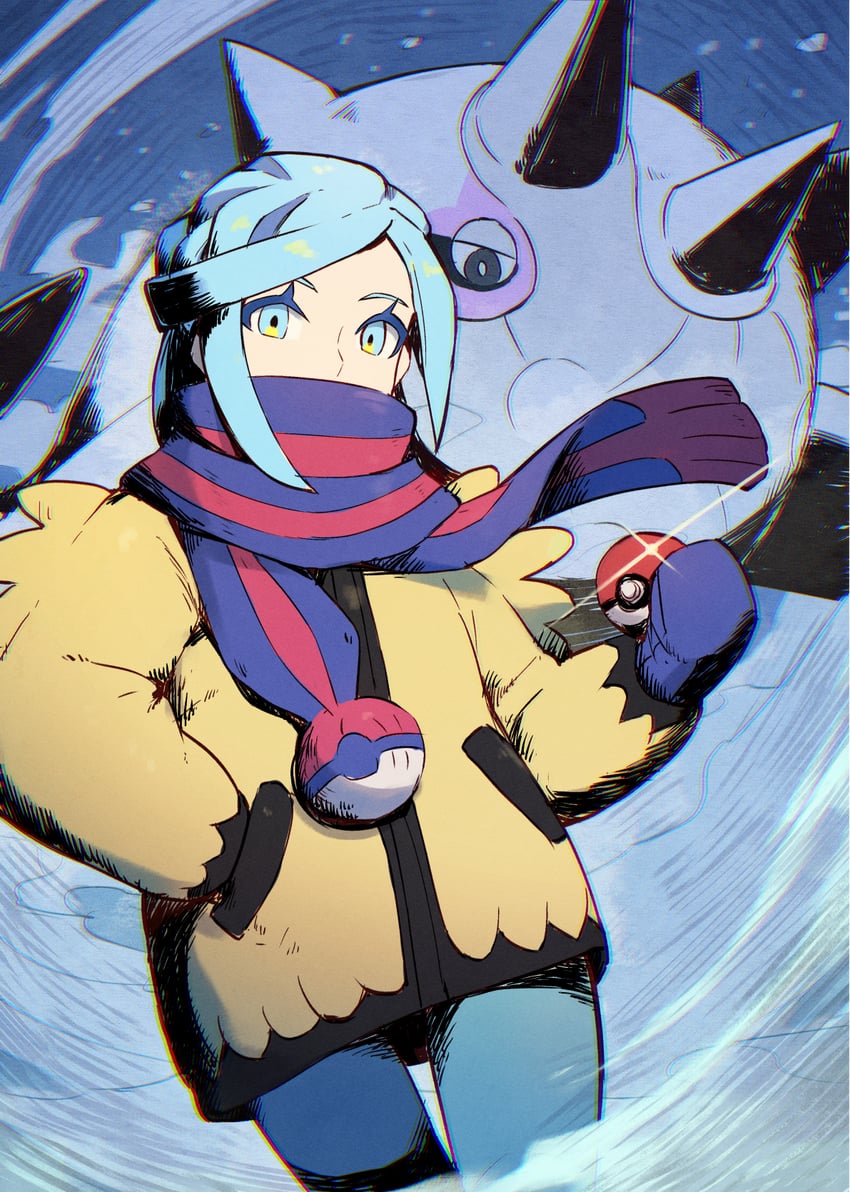 grusha and cetitan (pokemon and 1 more) drawn by kuroi_susumu
