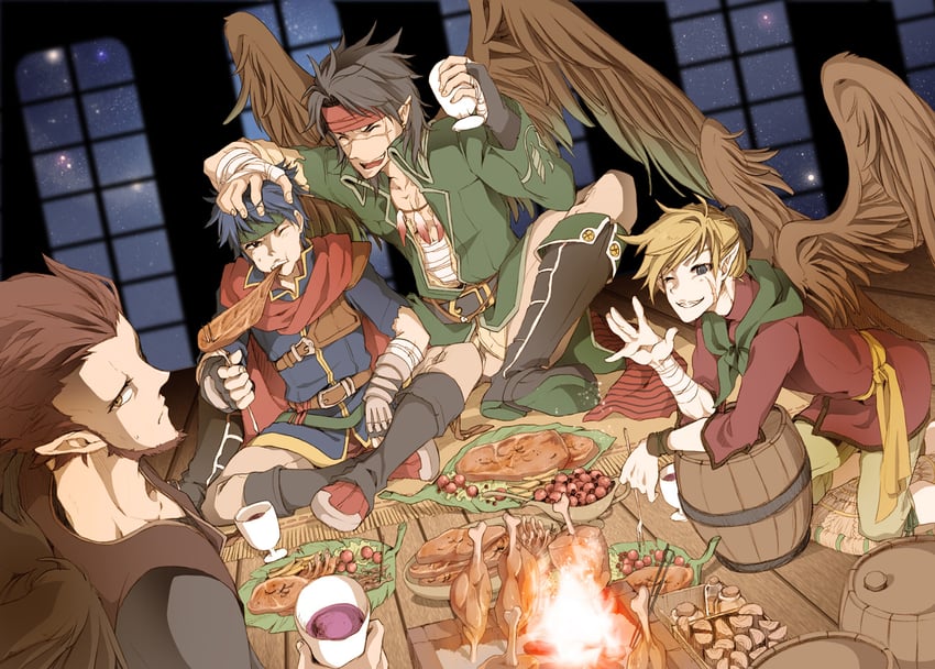 ike, tibarn, janaff, and ulki (fire emblem and 1 more) drawn by matsunaga_mami