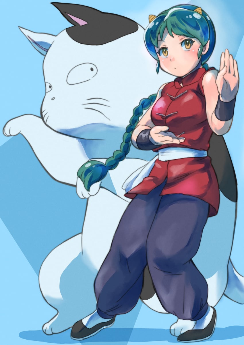 lum, ranma-chan, and kotatsu-neko (ranma 1/2 and 1 more) drawn by k_katora