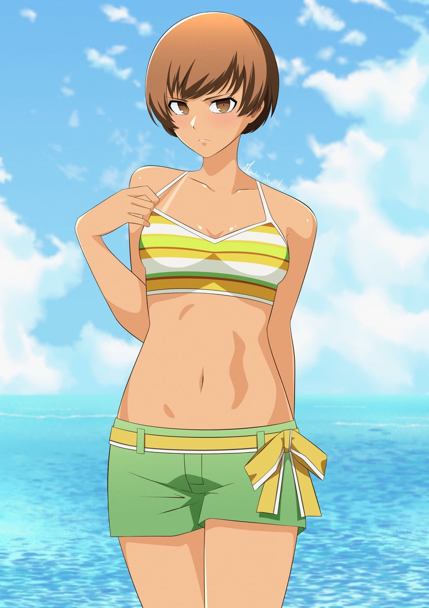 satonaka chie (persona and 1 more) drawn by master_sick_art
