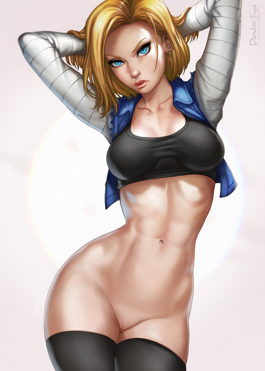 android 18 (dragon ball and 1 more) drawn by dandon_fuga