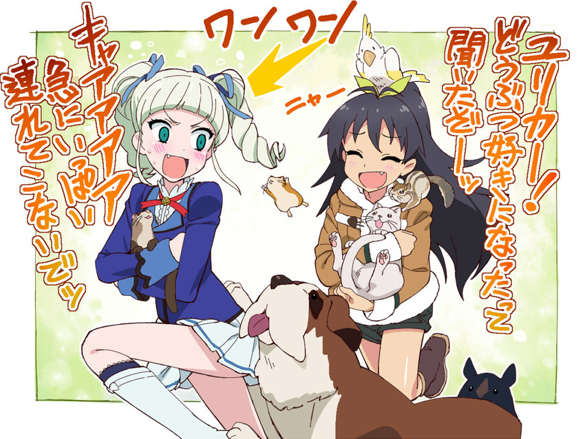 ganaha hibiki, todo yurika, hamuzou, inumi, numakura manami, and 1 more (idolmaster and 1 more) drawn by tonbi