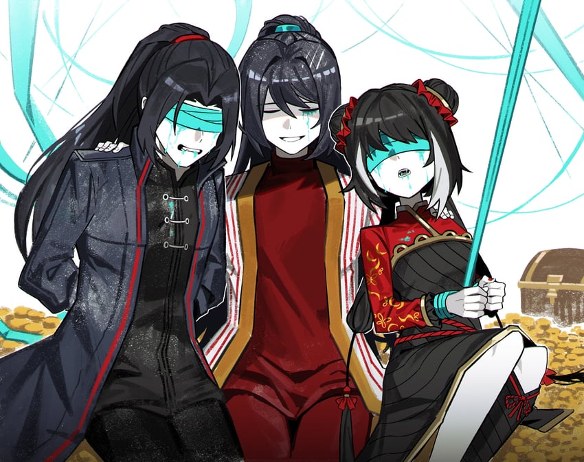 hong lu, jia xichun, and jia huan (project moon and 1 more) drawn by asdf1211950
