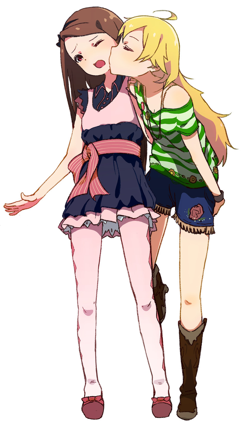 hoshii miki and minase iori (idolmaster) drawn by vc3000mg