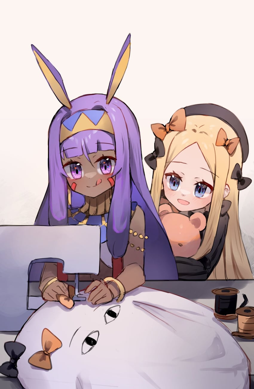 abigail williams, nitocris, and medjed (fate and 1 more) drawn by miya_(miyaruta)