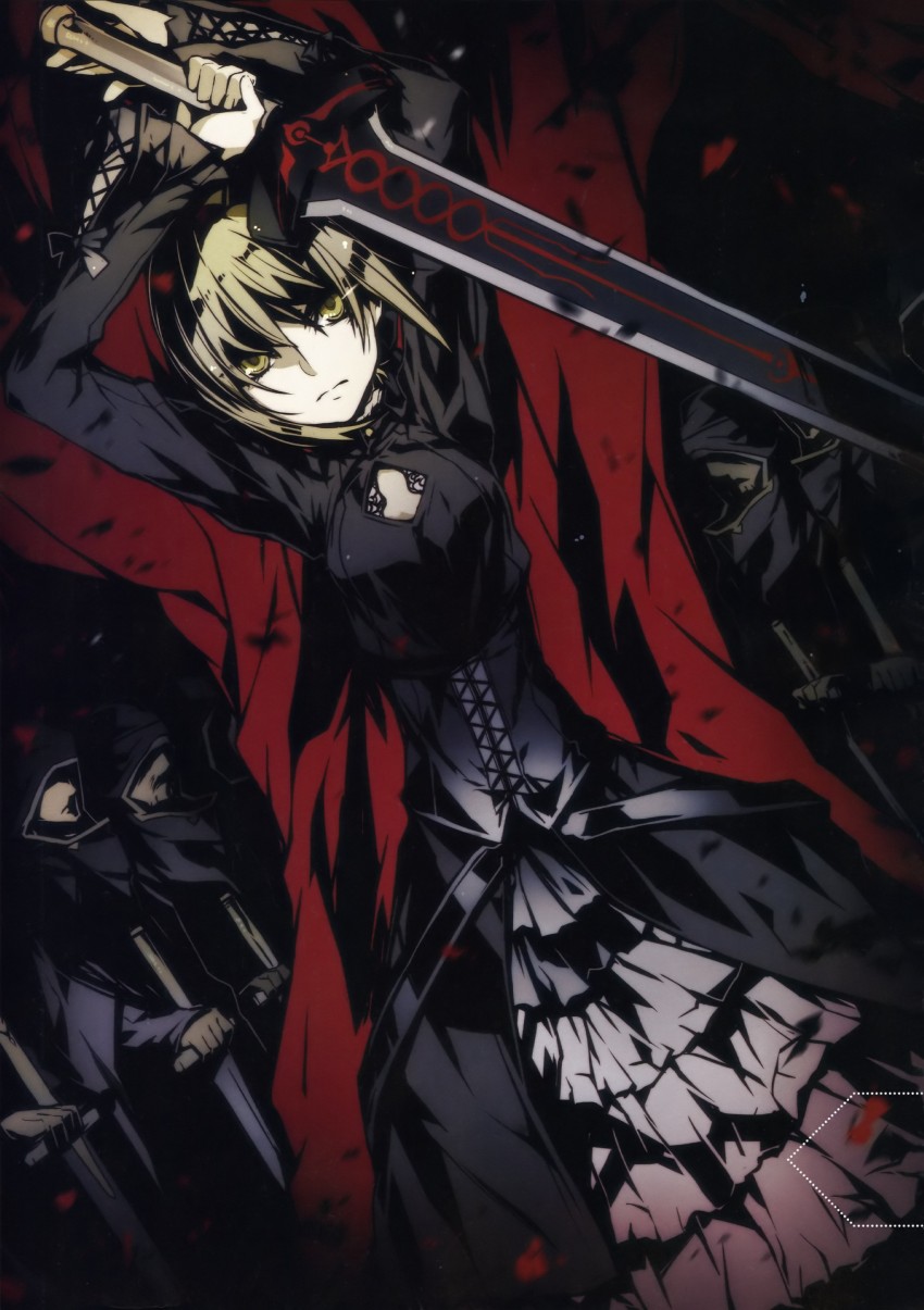 artoria pendragon and saber alter (fate and 1 more) drawn by bunbun