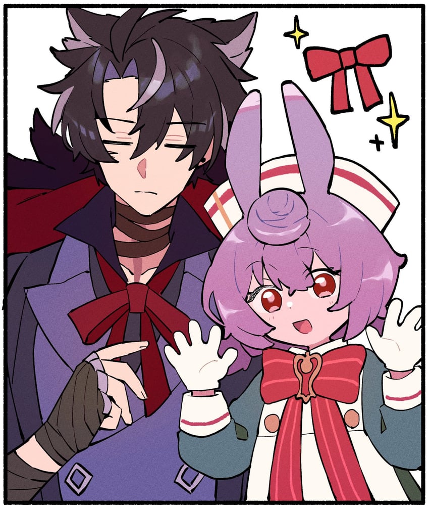 wriothesley, sigewinne, and kino hina (genshin impact and 1 more) drawn by nploser