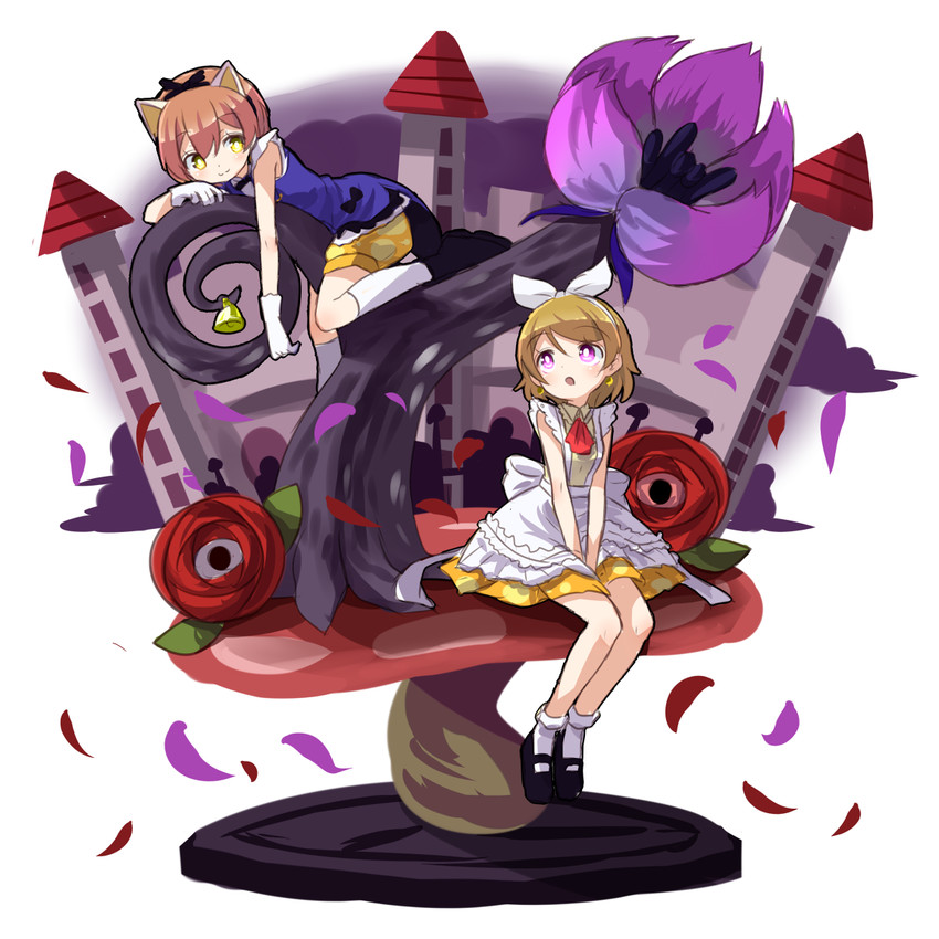 hoshizora rin and koizumi hanayo (love live! and 2 more) drawn by shipii_(jigglypuff)