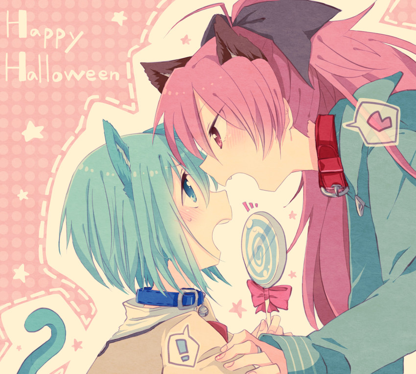 miki sayaka and sakura kyoko (mahou shoujo madoka magica) drawn by mizuki_(flowerlanguage)