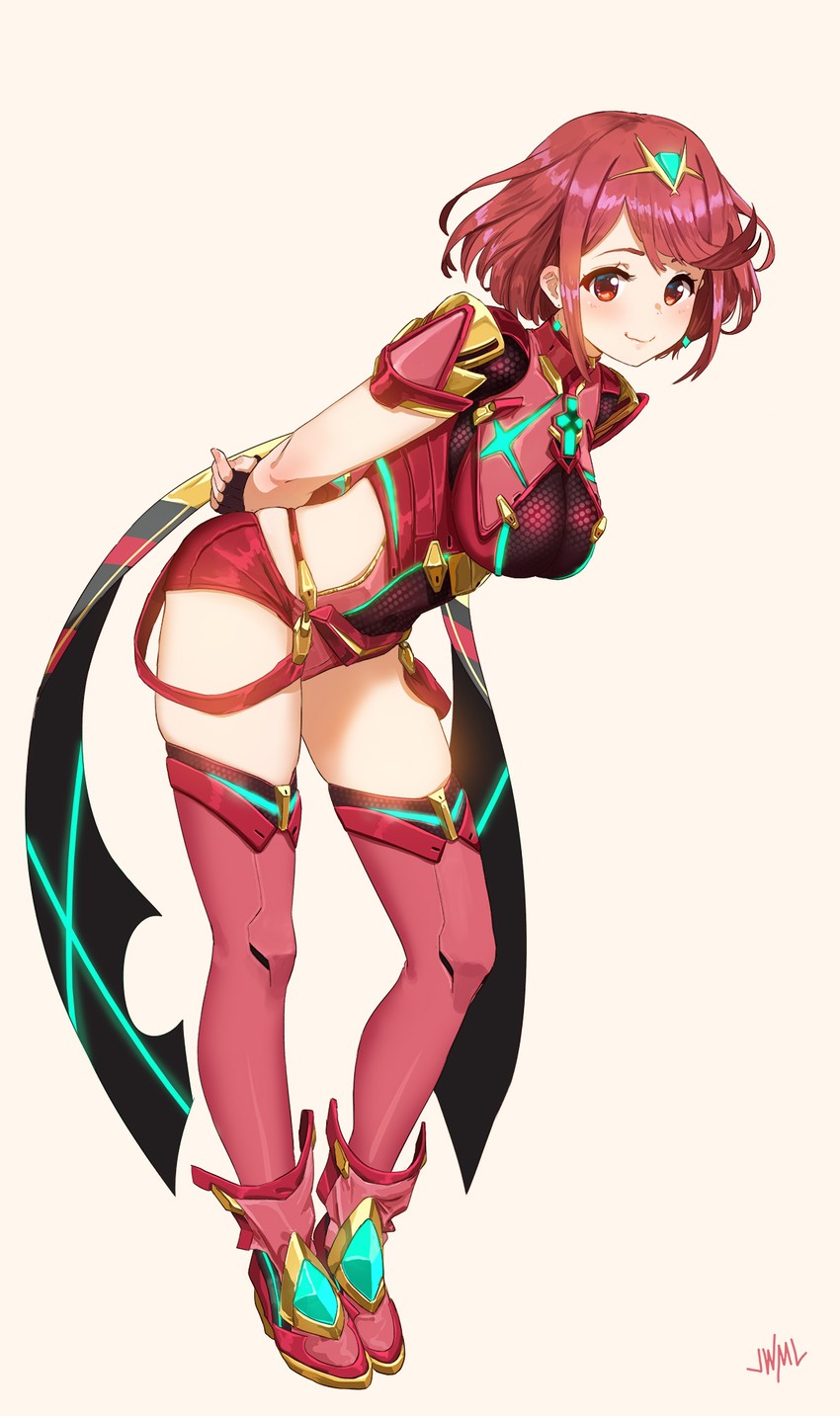 pyra (xenoblade chronicles and 1 more) drawn by justin_leyva_(steamy_tomato)