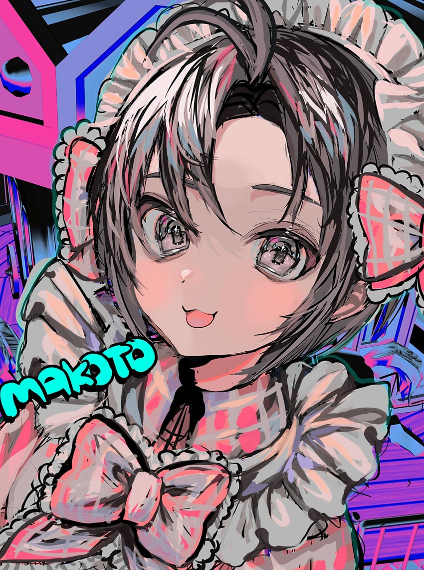 kikuchi makoto (idolmaster and 2 more) drawn by momae_mac