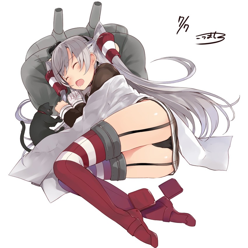 amatsukaze and rensouhou-kun (kantai collection) drawn by kou_mashiro
