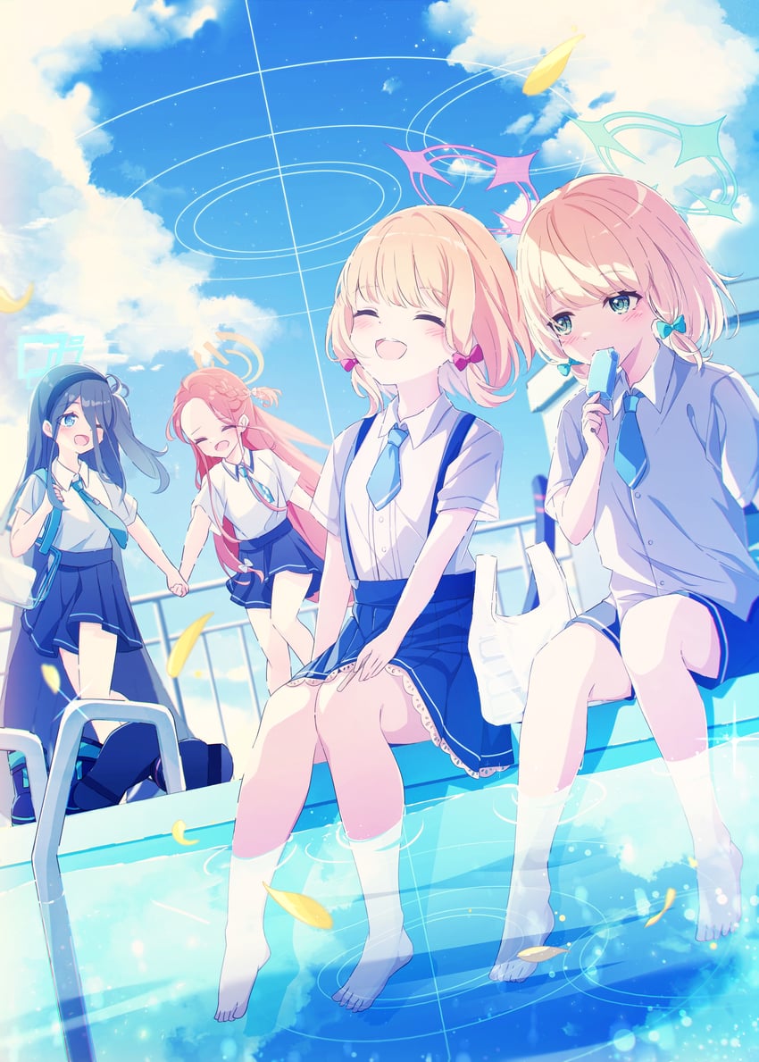 aris, momoi, midori, and yuzu (blue archive) drawn by nemu_no1