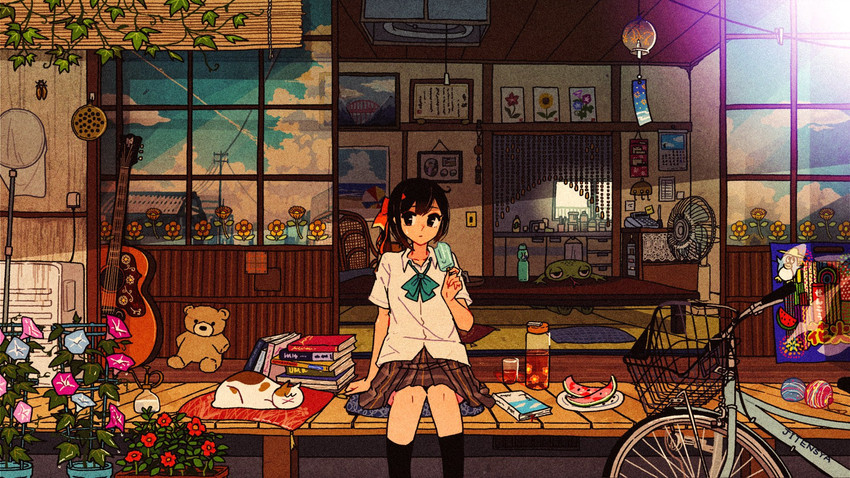 nagase yuka (riot music) drawn by tororotororo