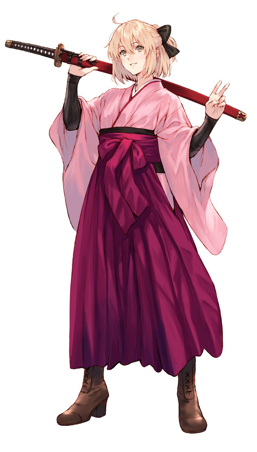 okita souji (fate and 1 more) drawn by makimura_shunsuke