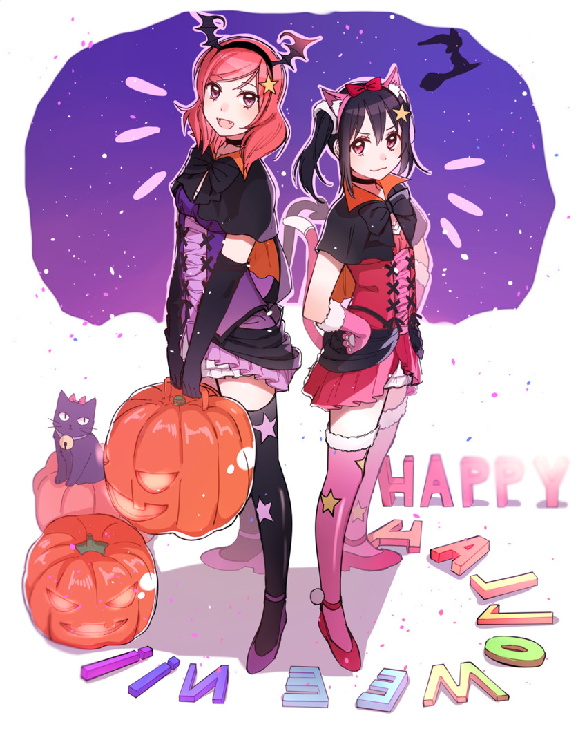 nishikino maki and yazawa nico (love live! and 1 more) drawn by 14_(vision5032)