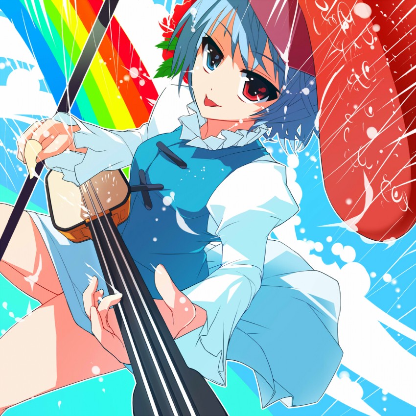 tatara kogasa (touhou) drawn by blue_vert