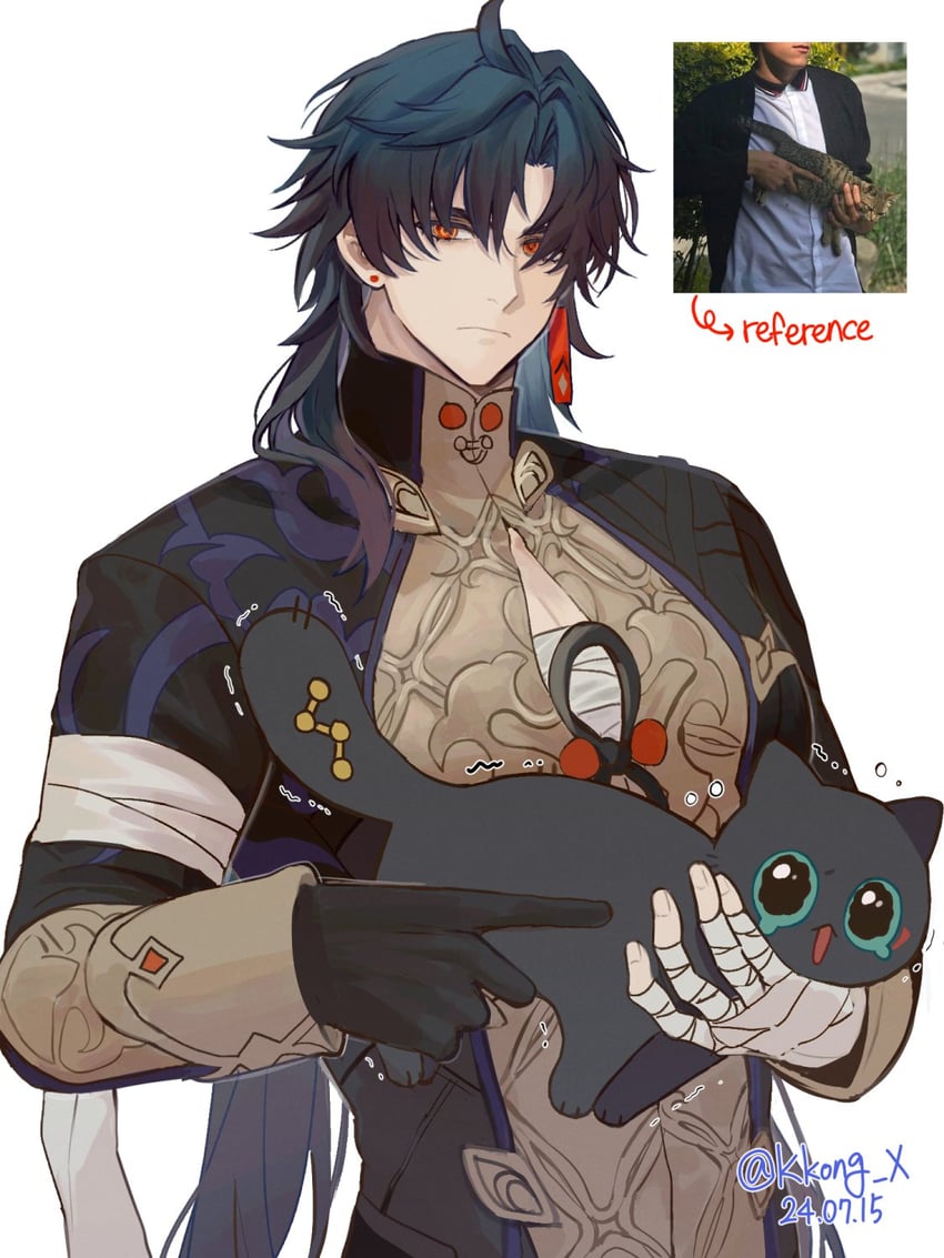 dan heng and blade (honkai and 1 more) drawn by kkong_x