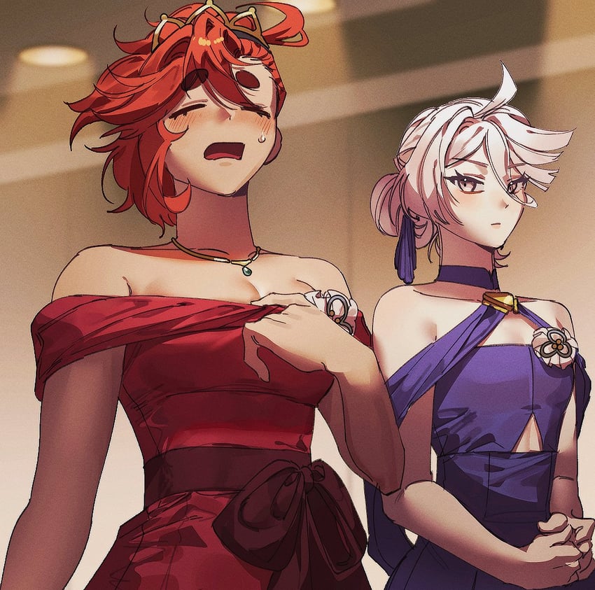 suletta mercury and miorine rembran (gundam and 1 more) drawn by tkffuwnj_ing