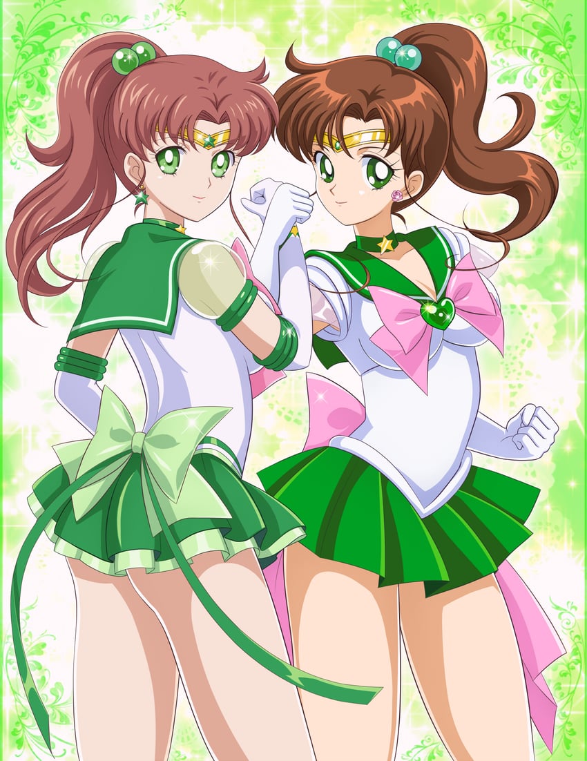 kino makoto, sailor jupiter, and super sailor jupiter (bishoujo senshi sailor moon and 1 more) drawn by pirochi
