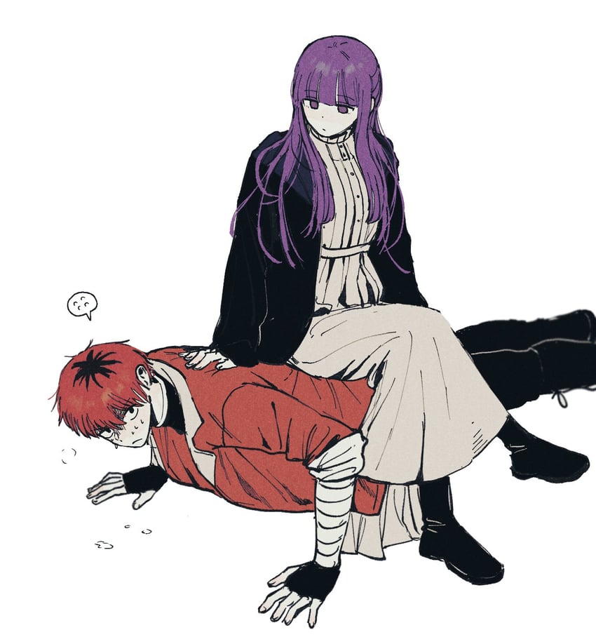 fern and stark (sousou no frieren) drawn by dabln_hl