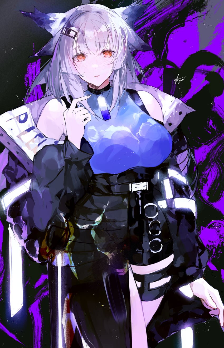 ptilopsis (arknights and 1 more) drawn by yuki_flourish