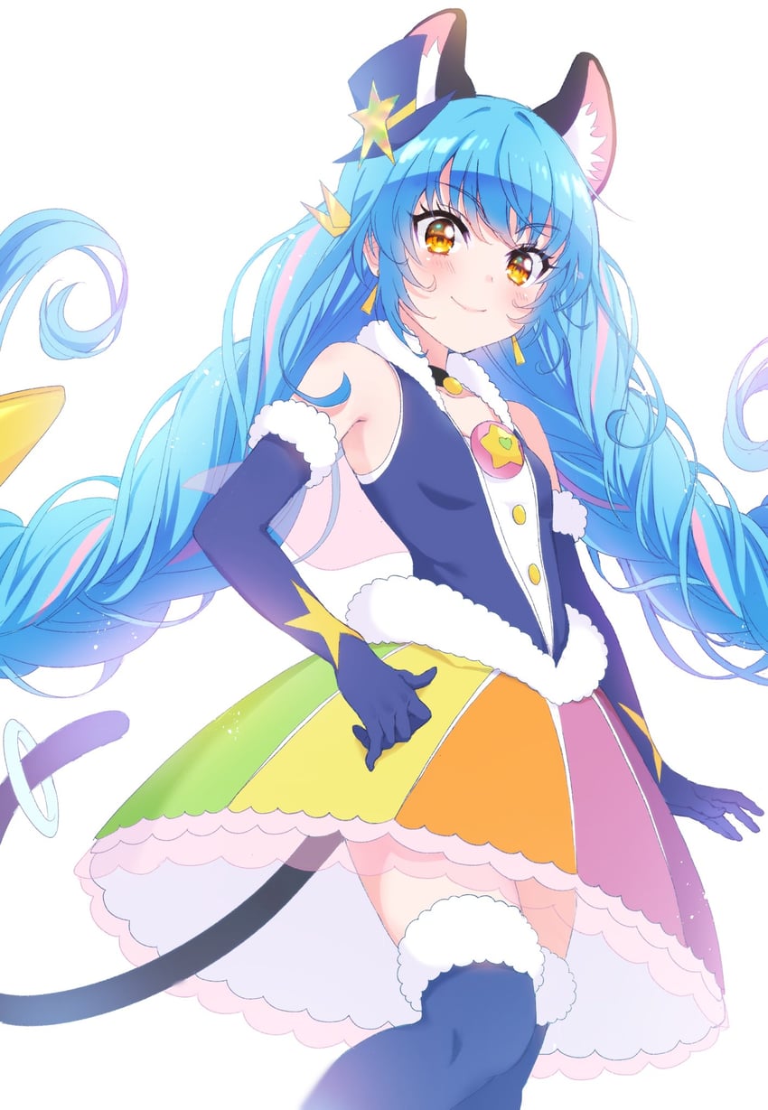 yuni and cure cosmo (precure and 1 more) drawn by misakiii2525