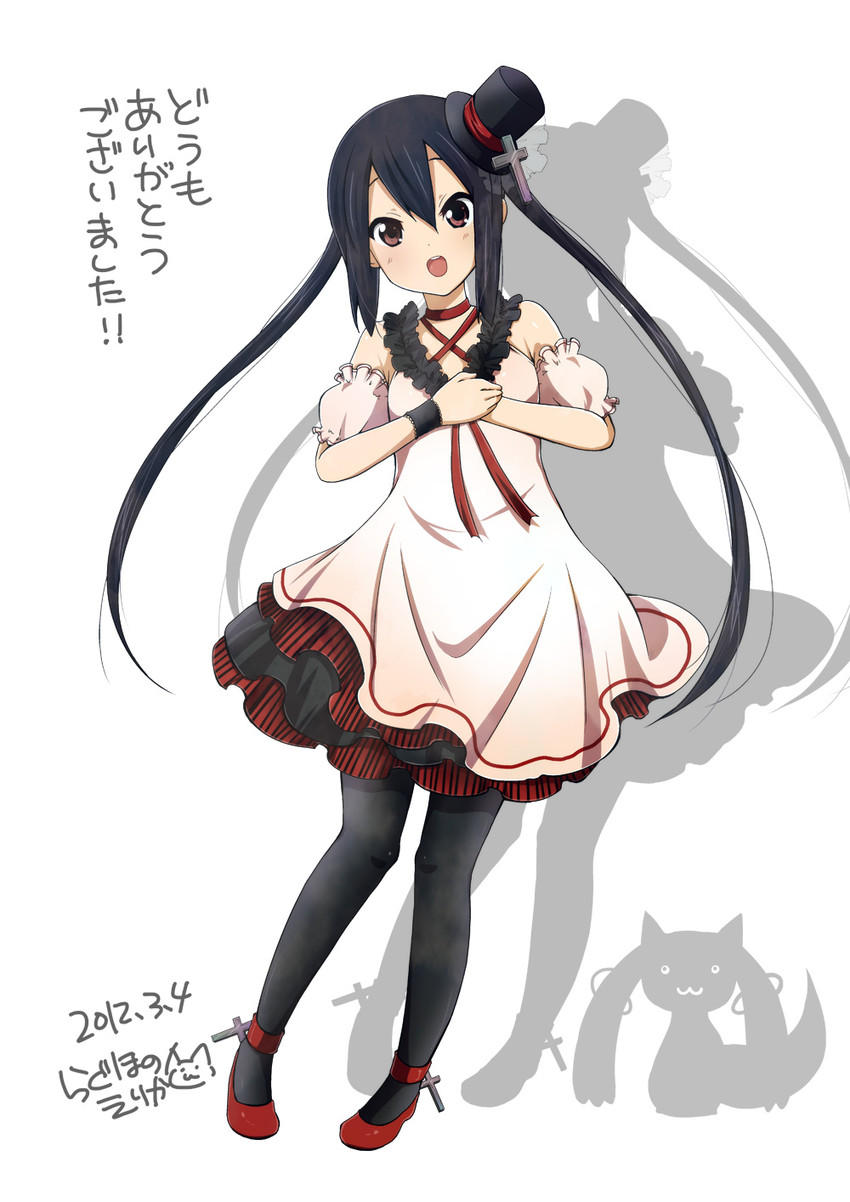 nakano azusa and kyubey (mahou shoujo madoka magica and 1 more) drawn by ragho_no_erika