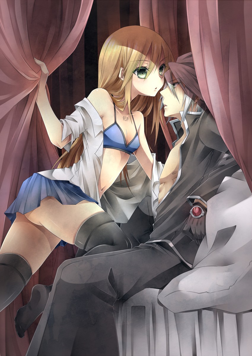 noel vermillion and ragna the bloodedge (blazblue) drawn by takamiya_ren